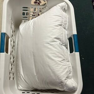 Down Pillow 3-Layer Down & Feather Gusset Standard Cotton Bedding Housewares